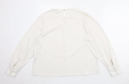 Womens UK Size L H&M Ivory Basic Blouse
