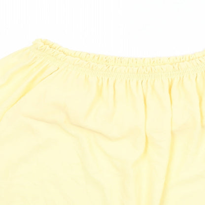Womens UK Size M Zara Yellow Basic Blouse