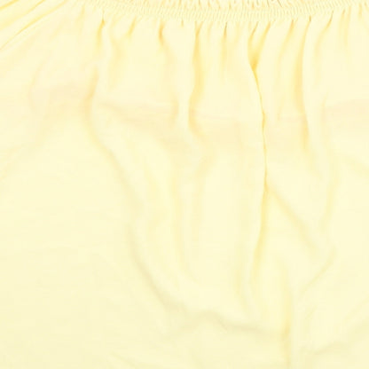 Womens UK Size M Zara Yellow Basic Blouse