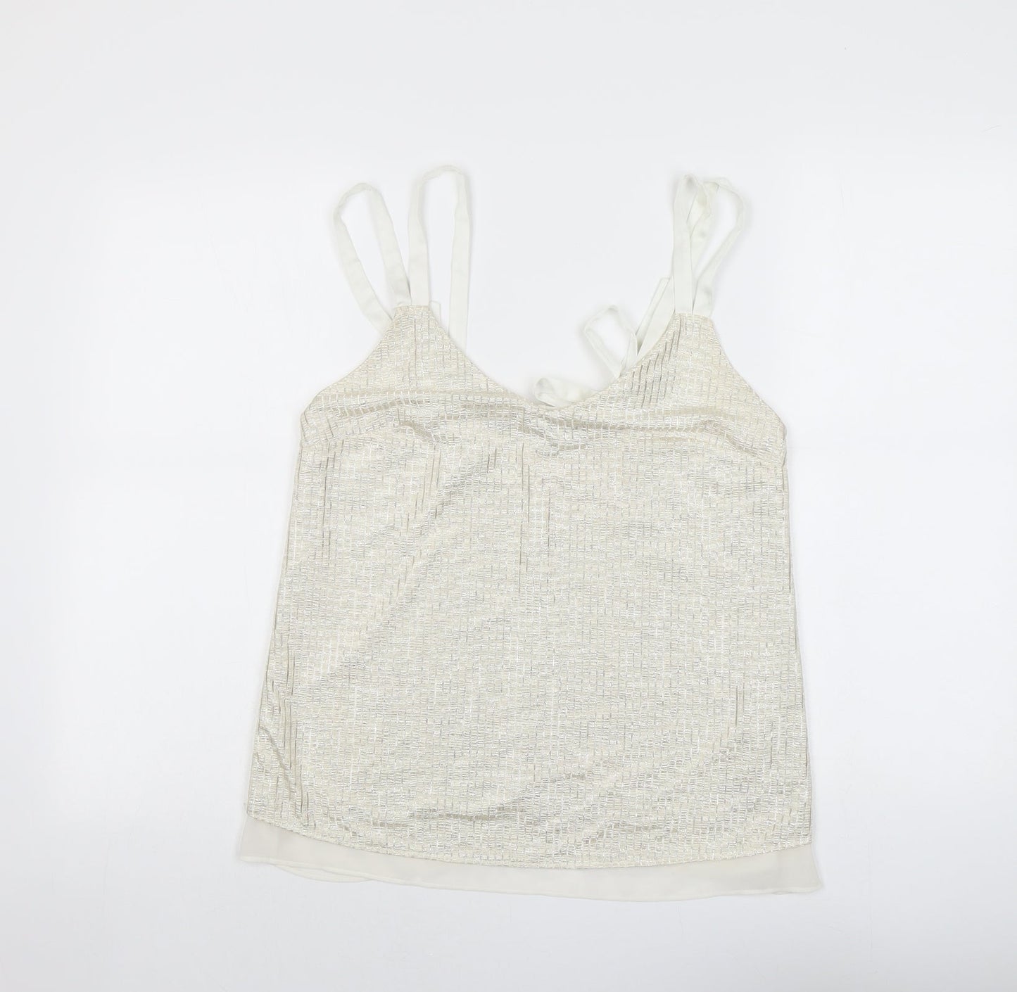 Womens UK Size 12 NEXT Gold Basic Tank
