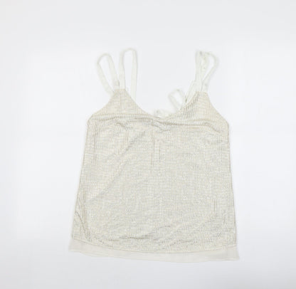 Womens UK Size 12 NEXT Gold Basic Tank