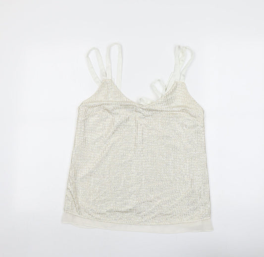 Womens UK Size 12 NEXT Gold Basic Tank