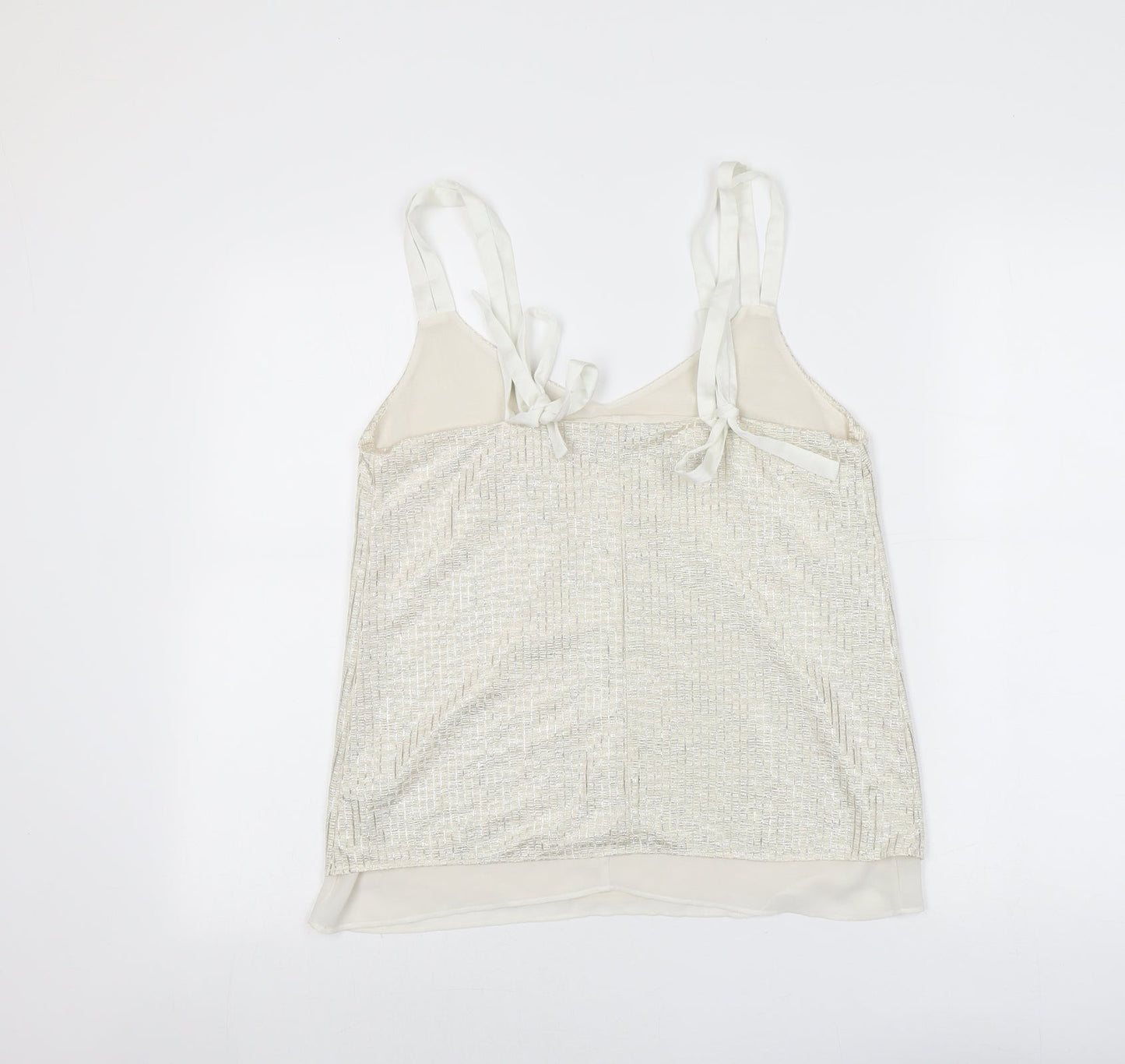 Womens UK Size 12 NEXT Gold Basic Tank