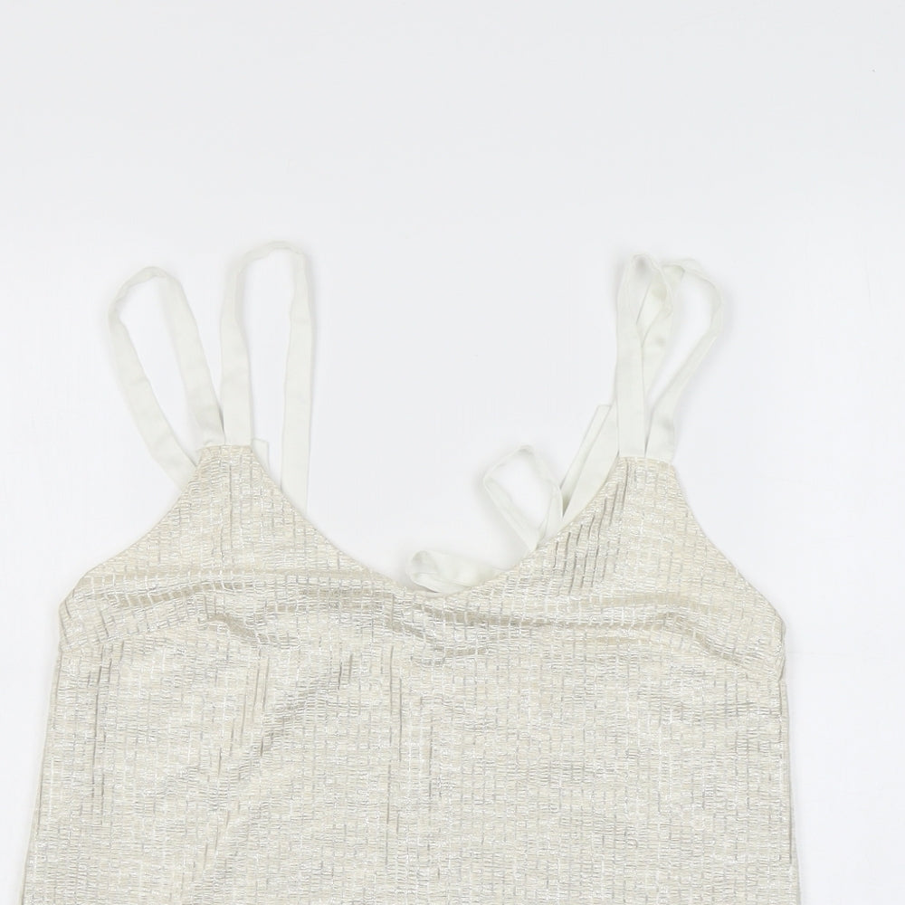 Womens UK Size 12 NEXT Gold Basic Tank