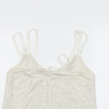 Womens UK Size 12 NEXT Gold Basic Tank