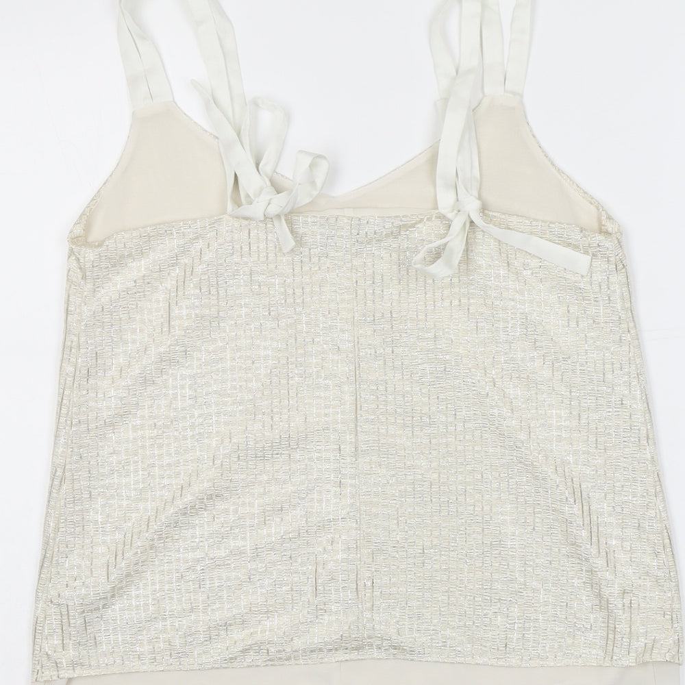 Womens UK Size 12 NEXT Gold Basic Tank