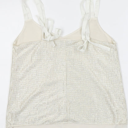 Womens UK Size 12 NEXT Gold Basic Tank