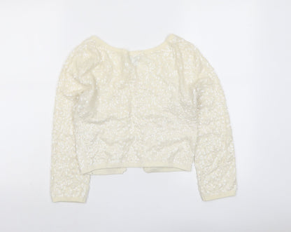 Womens UK Size XS H&M Ivory Cardigan Jumper