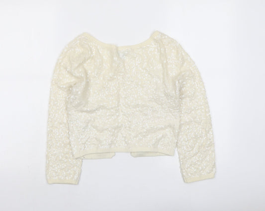 Womens UK Size XS H&M Ivory Cardigan Jumper