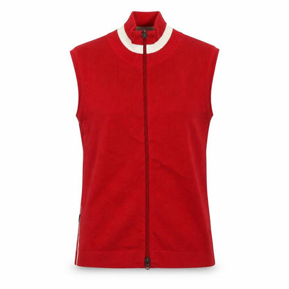 Backtee Womens Red High Neck Cotton Full Zip Jumper Size M