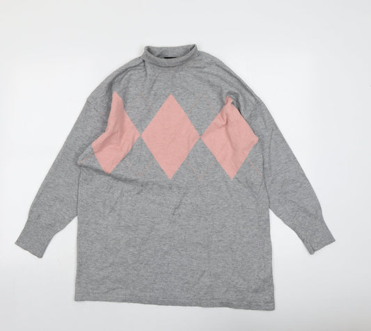 Womens UK Size 14 Dorothy Perkins Grey Pullover Jumper