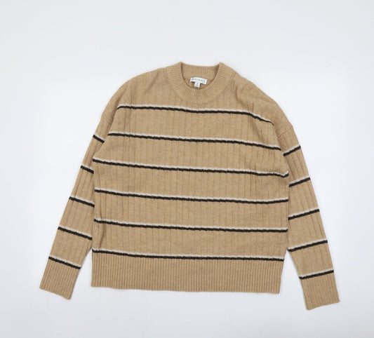 Womens UK Size 6 Warehouse Beige Pullover Jumper