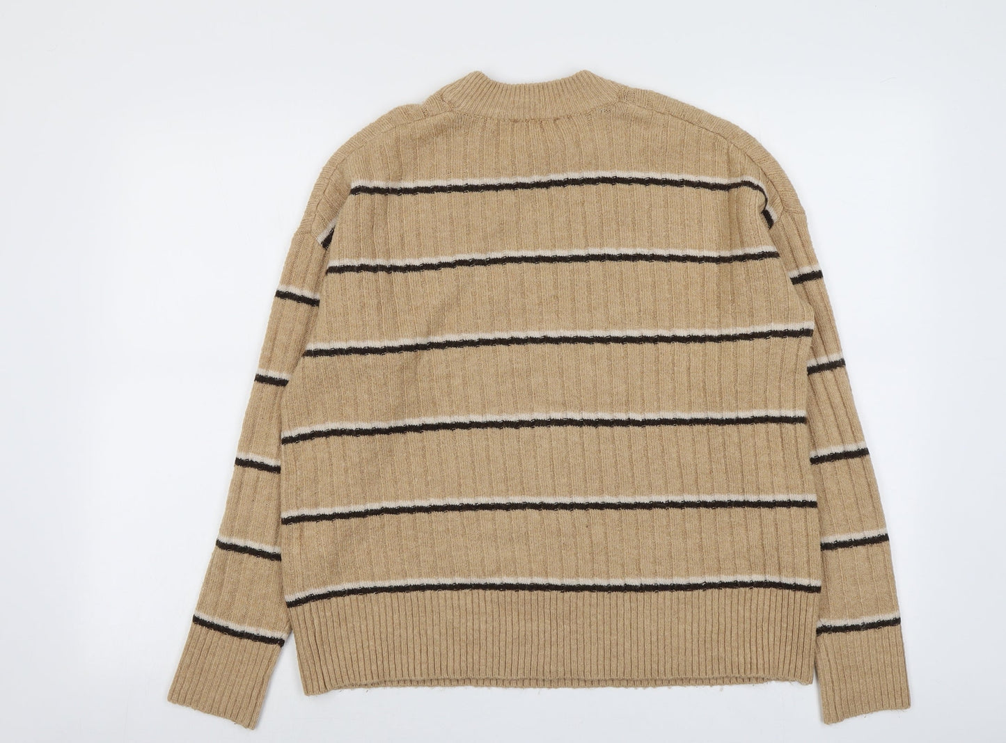 Womens UK Size 6 Warehouse Beige Pullover Jumper