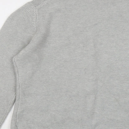 Chalsea Rose Womens Gold Round Neck Cotton Cardigan Jumper Size 14