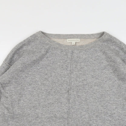 Womens UK Size M Monsoon Grey Pullover Jumper