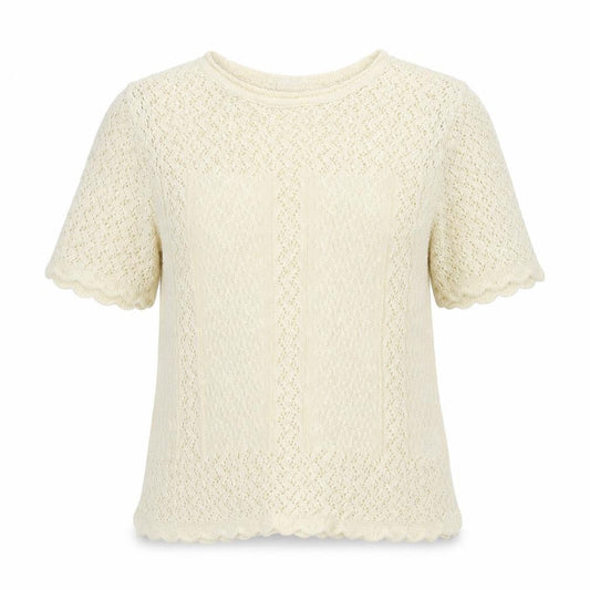 Berkertex Womens Beige Round Neck Acrylic Pullover Jumper Size 14