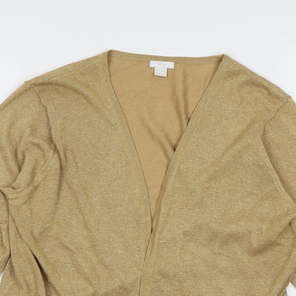 TCM Womens Gold V-Neck Viscose Cardigan Jumper Size 14