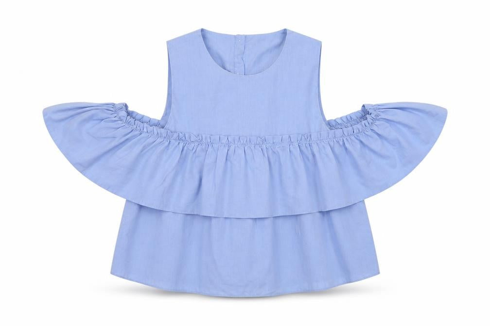 Womens UK Size XS Zara Blue Basic Blouse