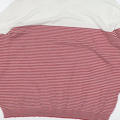 Le Grand Amour Womens Red Round Neck Striped Viscose Pullover Jumper Size L