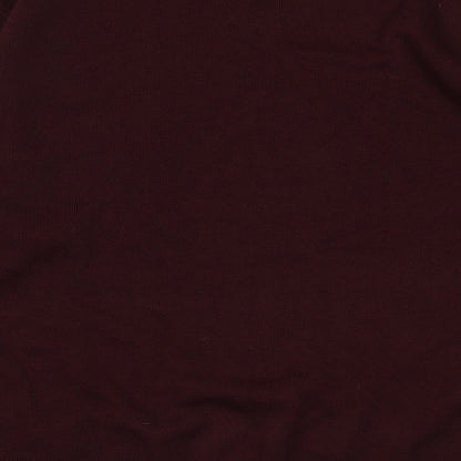 Premier Man Mens Red V-Neck Striped Acrylic Pullover Jumper Size 2XL Long Sleeve