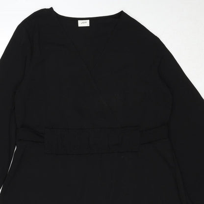 Only Womens Black Polyester A-Line Size 10 Round Neck Pullover