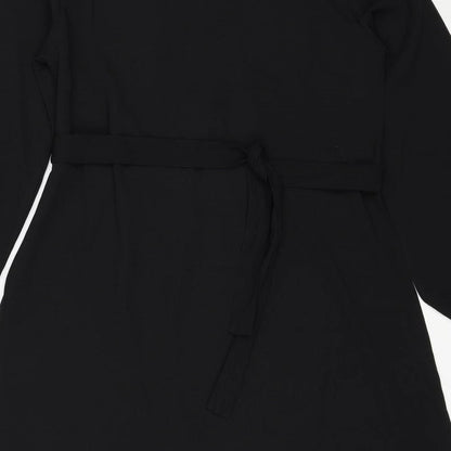Only Womens Black Polyester A-Line Size 10 Round Neck Pullover