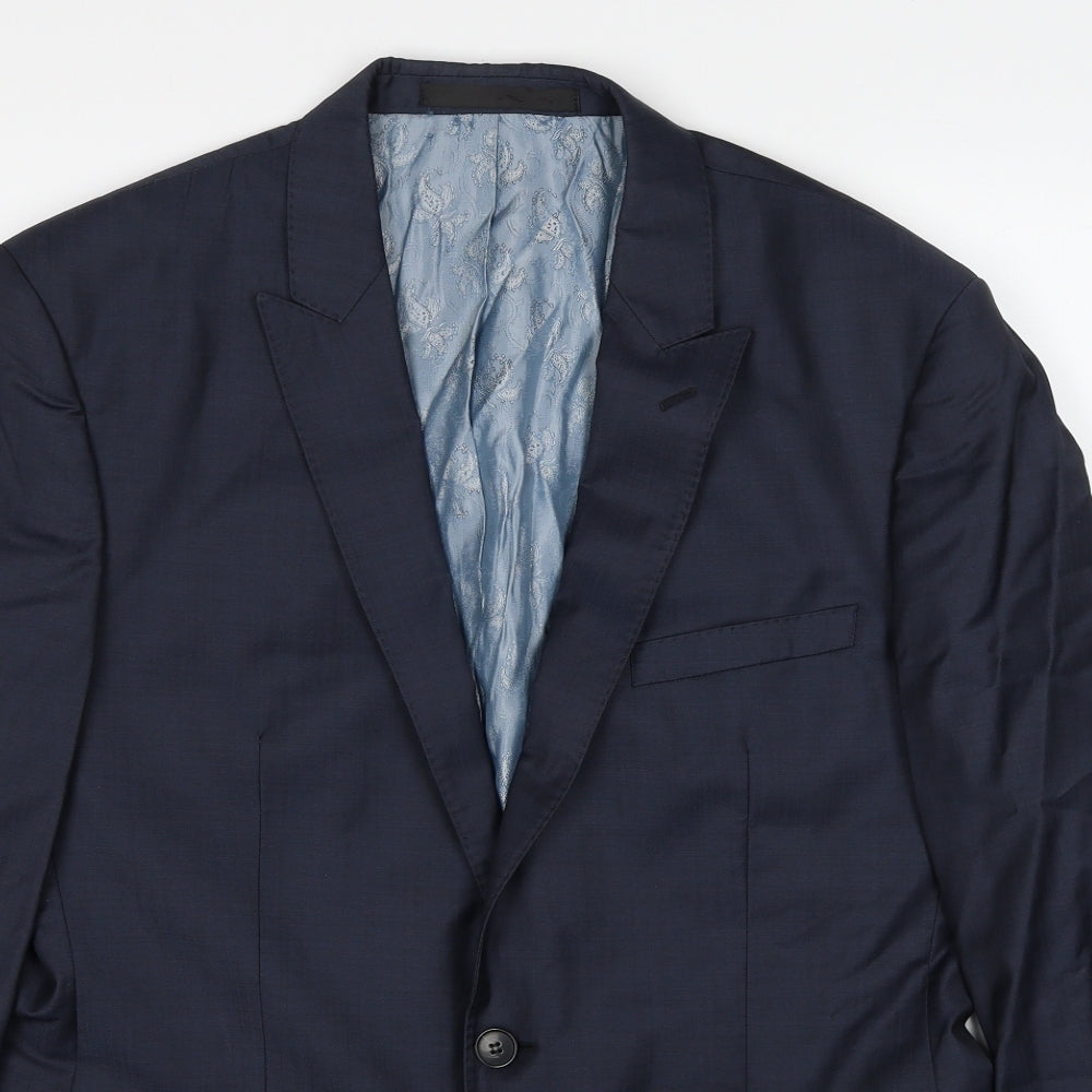 Autograph Mens Blue Wool Jacket Suit Jacket Size 40 Regular