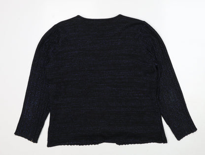 Womens UK Size M Bonmarché Black Cardigan Jumper