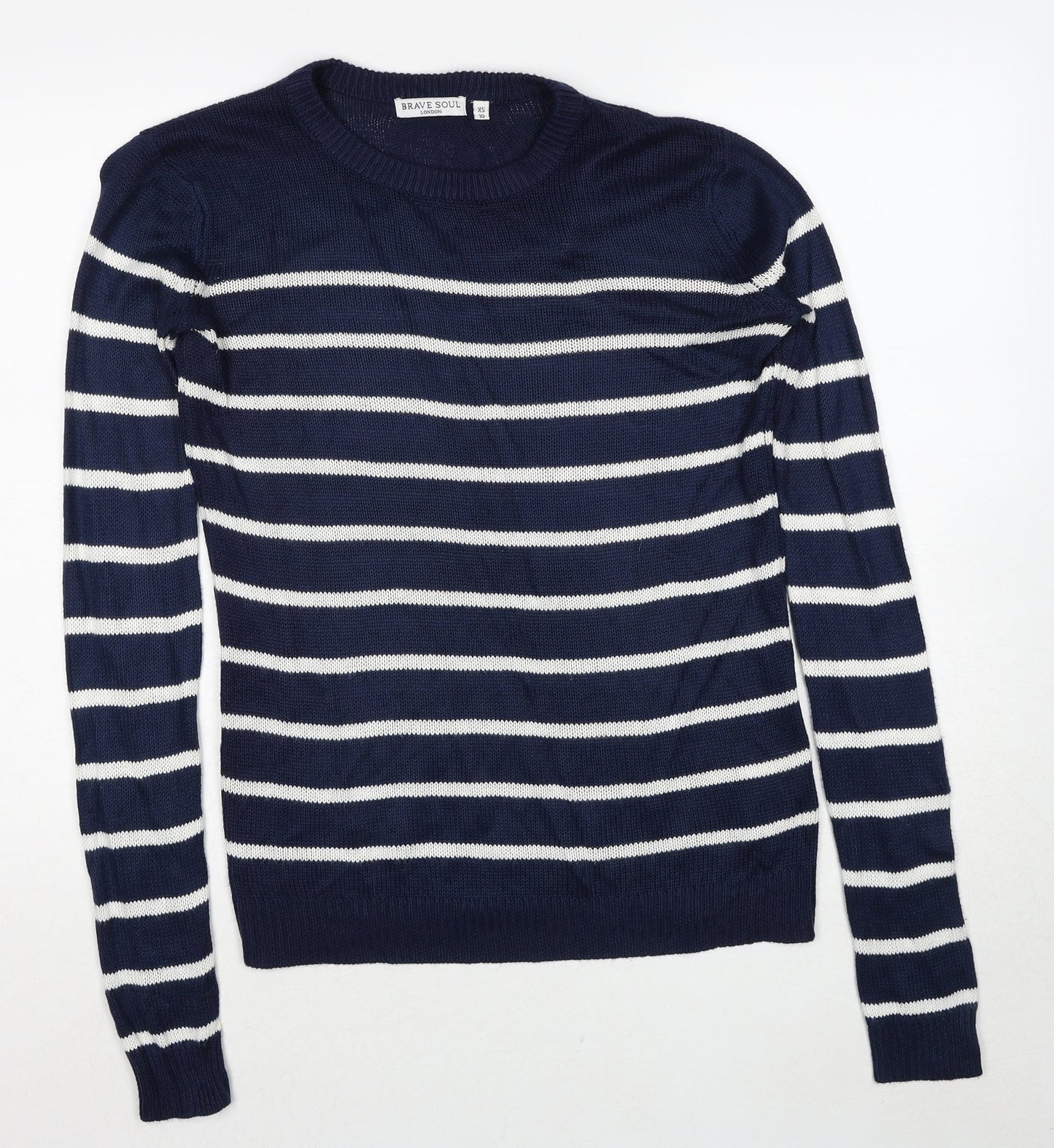 Womens UK Size 10 Brave Soul Blue Pullover Jumper