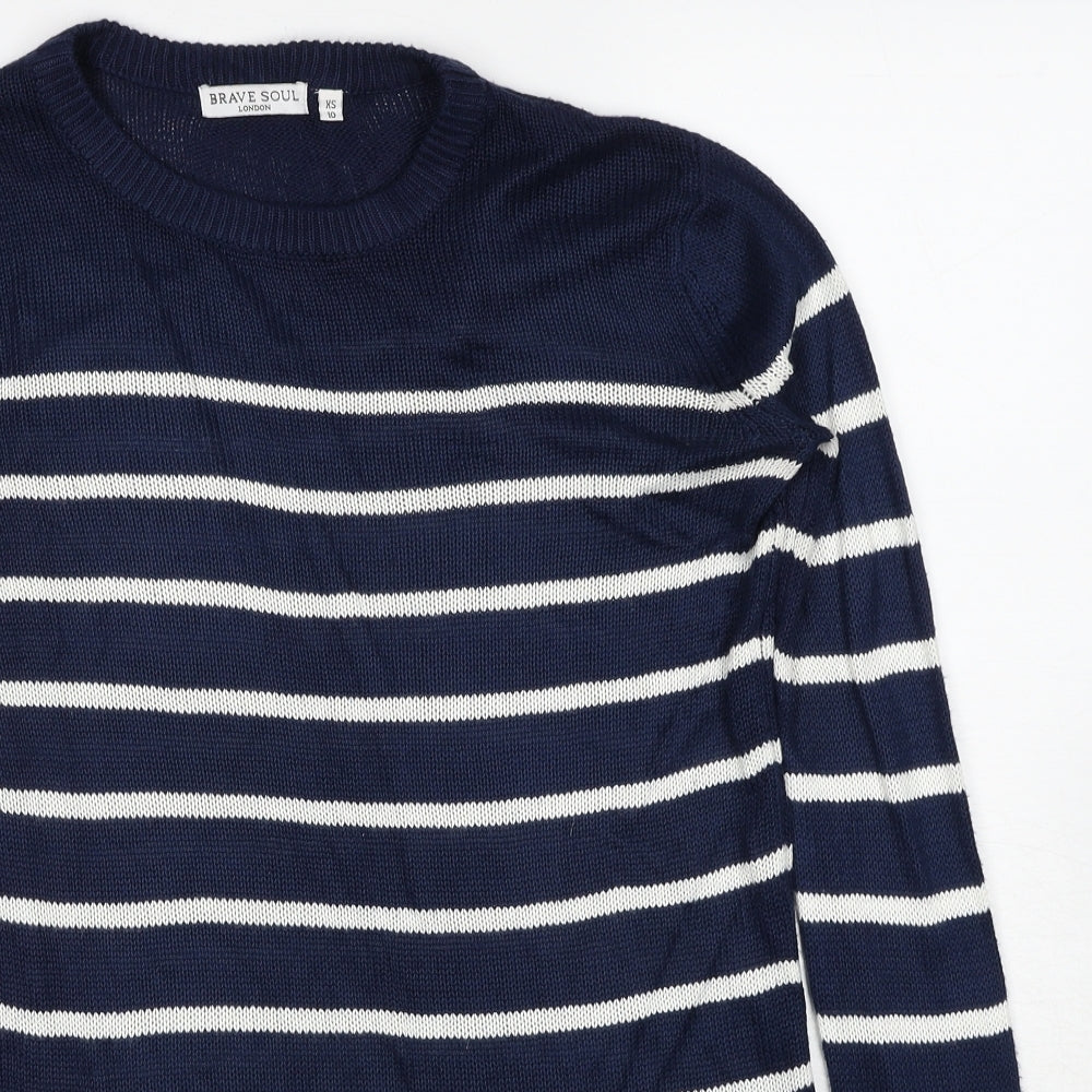 Womens UK Size 10 Brave Soul Blue Pullover Jumper