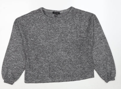 Womens UK Size M New Look Grey Pullover Jumper