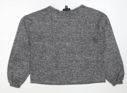Womens UK Size M New Look Grey Pullover Jumper