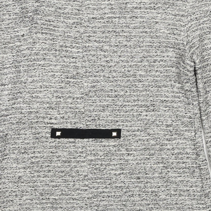 Blanco Tricot Womens Grey Geometric Jacket Size S Hook & Eye