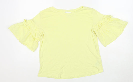 Womens UK Size S H&M Yellow Basic T-Shirt