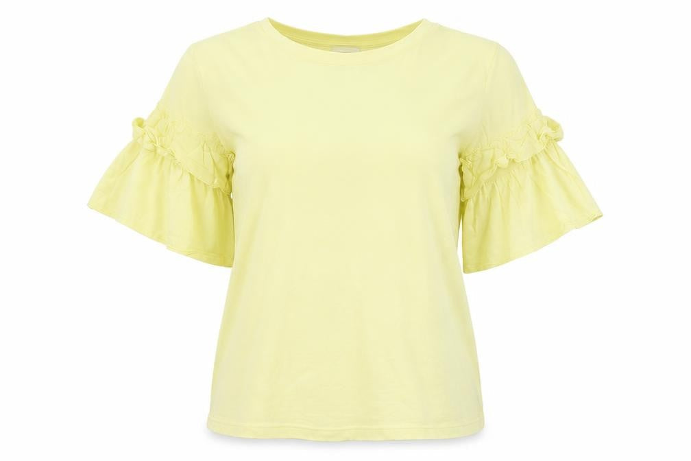 Womens UK Size S H&M Yellow Basic T-Shirt