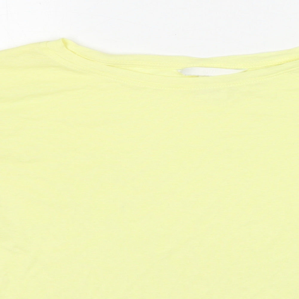 Womens UK Size S H&M Yellow Basic T-Shirt