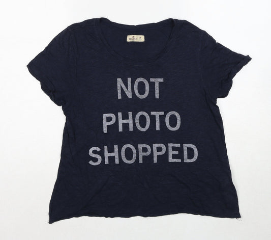 Womens UK Size M Hollister Blue Basic Blouse