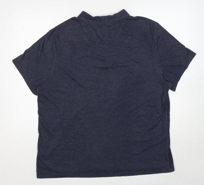 Red Herring Mens Blue Cotton Polo Size L Collared Pullover