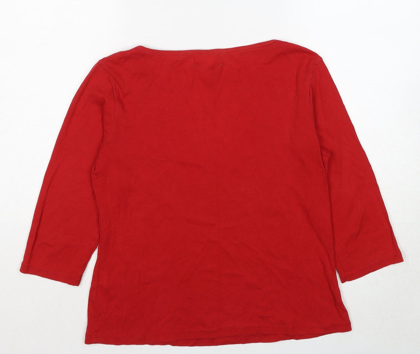 Womens UK Size M Bonmarché Red Basic Blouse