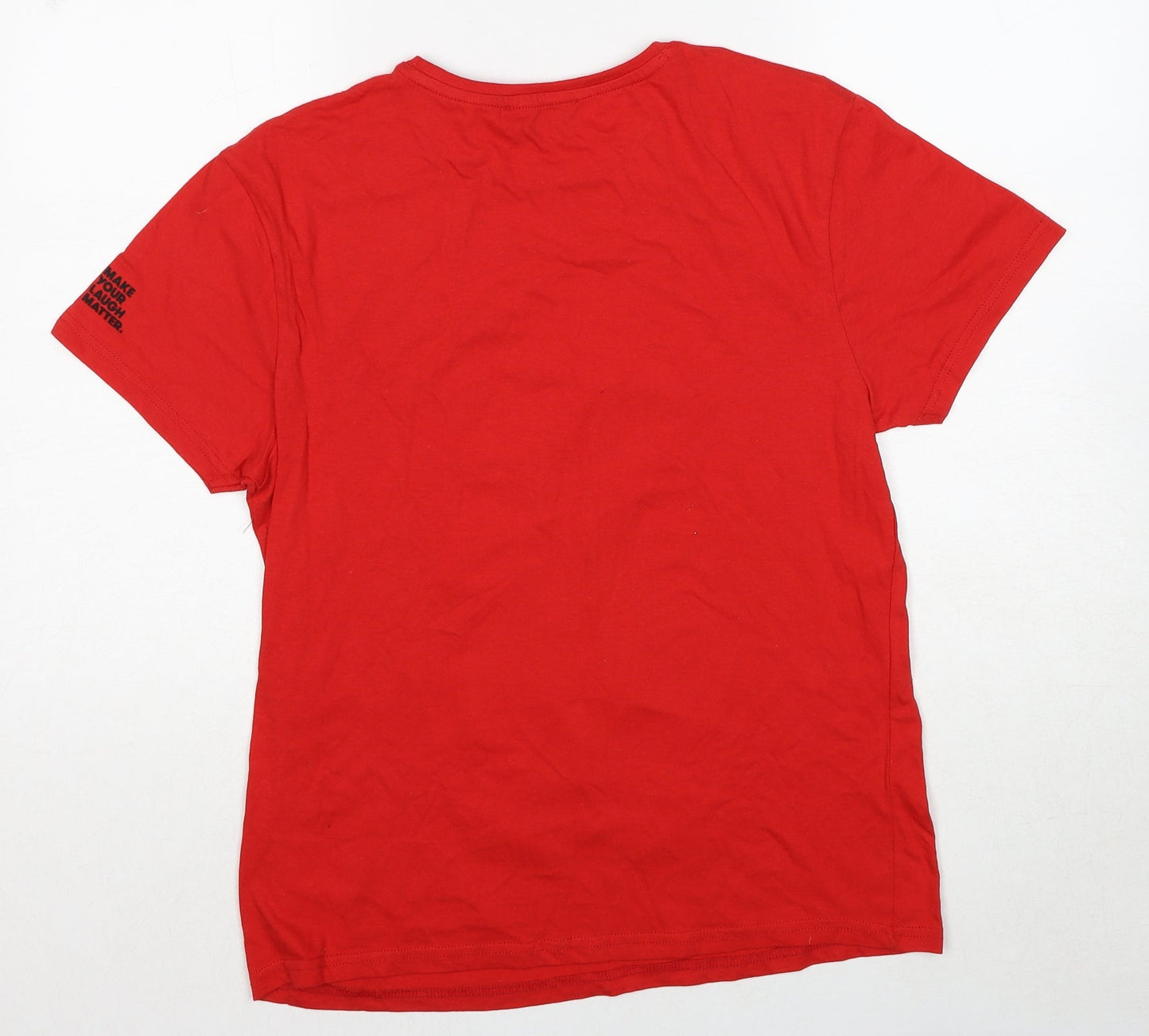 Rankin Mens Red Cotton T-Shirt Size XS Crew Neck - Comic Relief