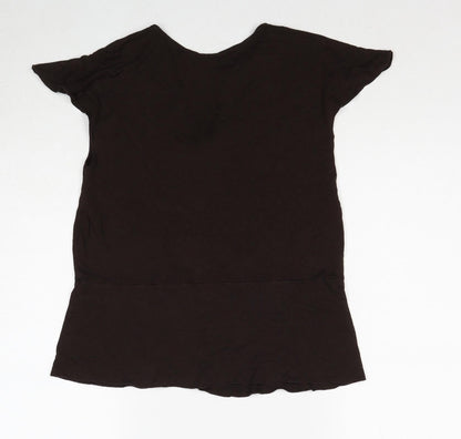 Womens UK Size L Merona Brown Basic T-Shirt