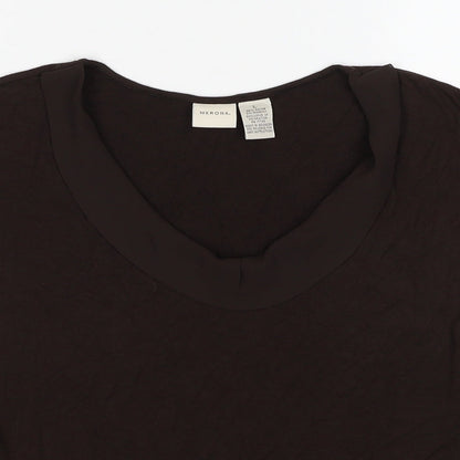 Womens UK Size L Merona Brown Basic T-Shirt