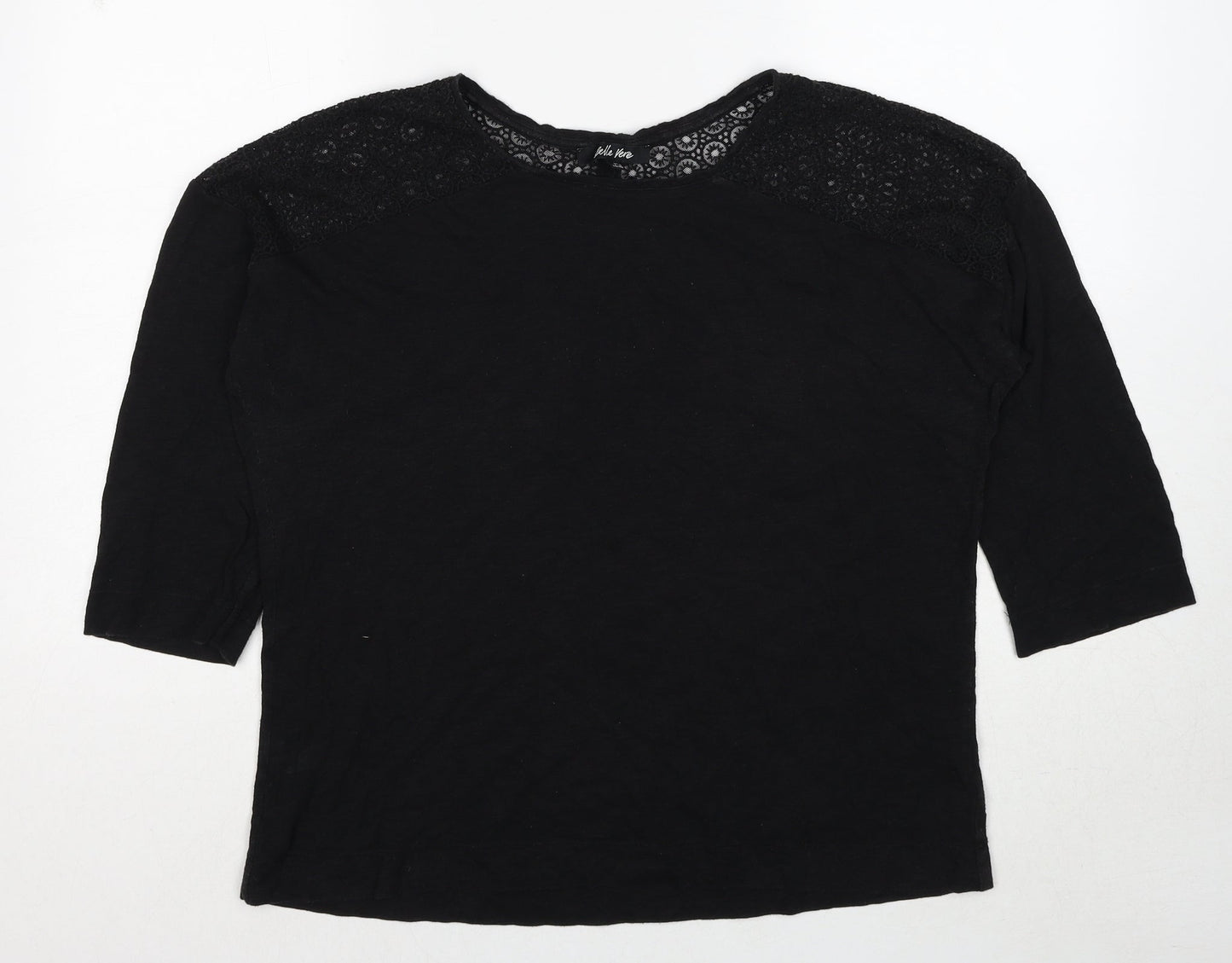 Womens UK Size 14 Belle Vere Black Basic Blouse