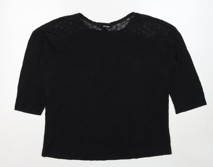 Womens UK Size 14 Belle Vere Black Basic Blouse