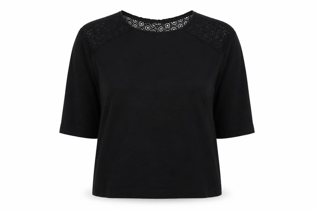 Womens UK Size 14 Belle Vere Black Basic Blouse