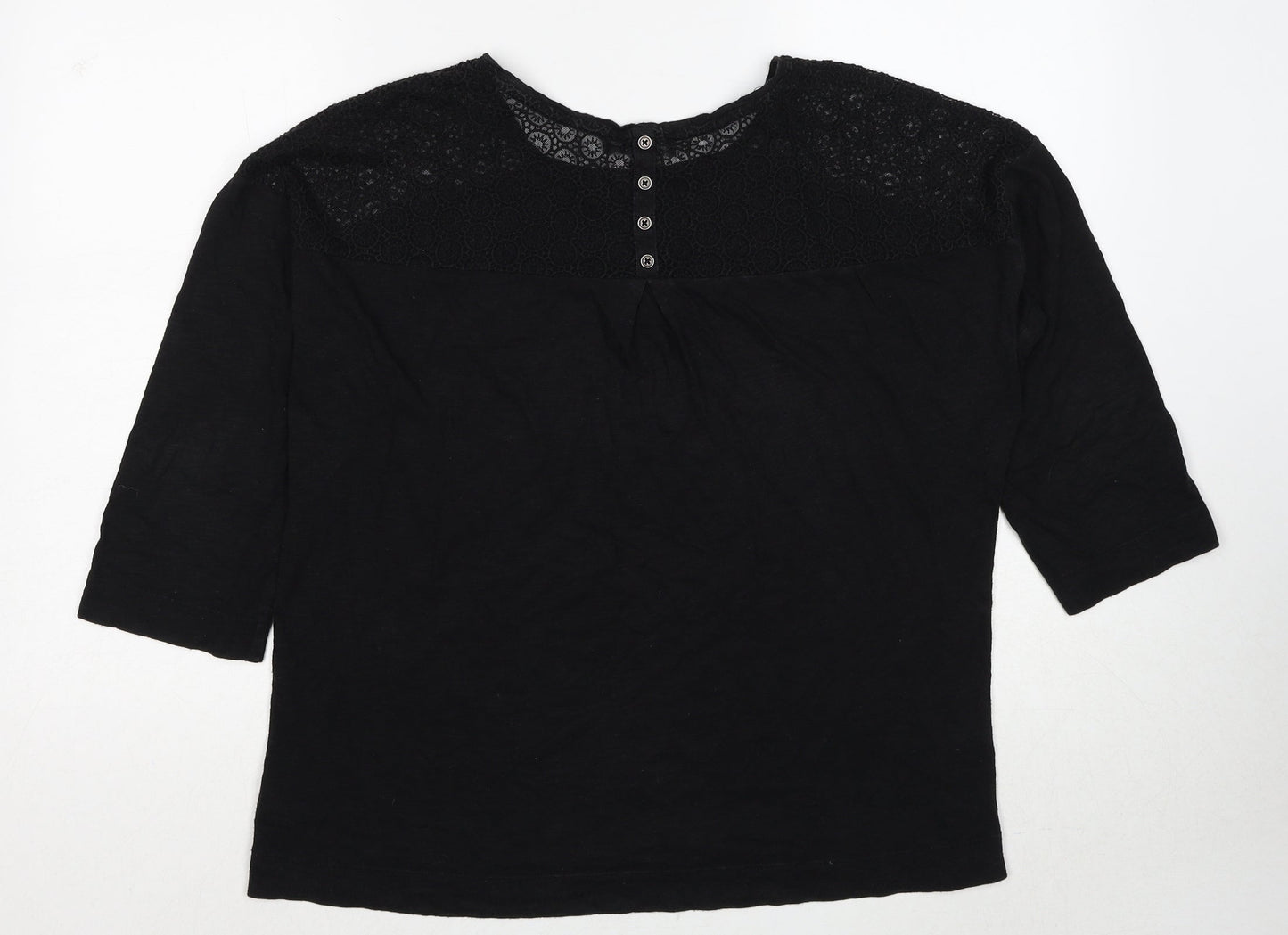 Womens UK Size 14 Belle Vere Black Basic Blouse