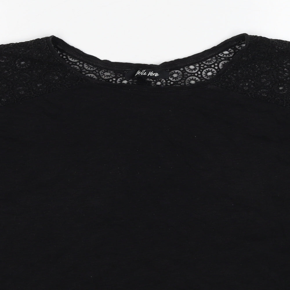 Womens UK Size 14 Belle Vere Black Basic Blouse