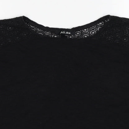 Womens UK Size 14 Belle Vere Black Basic Blouse