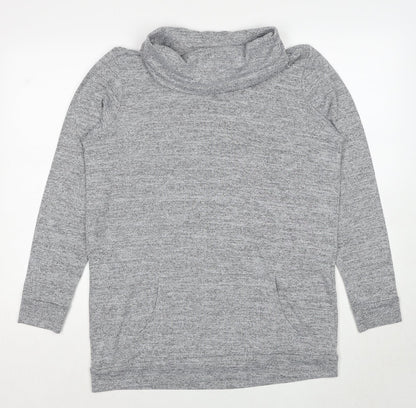 Luxe Womens Grey Polyester Pullover Sweatshirt Size M Pullover