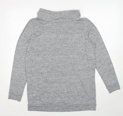 Luxe Womens Grey Polyester Pullover Sweatshirt Size M Pullover
